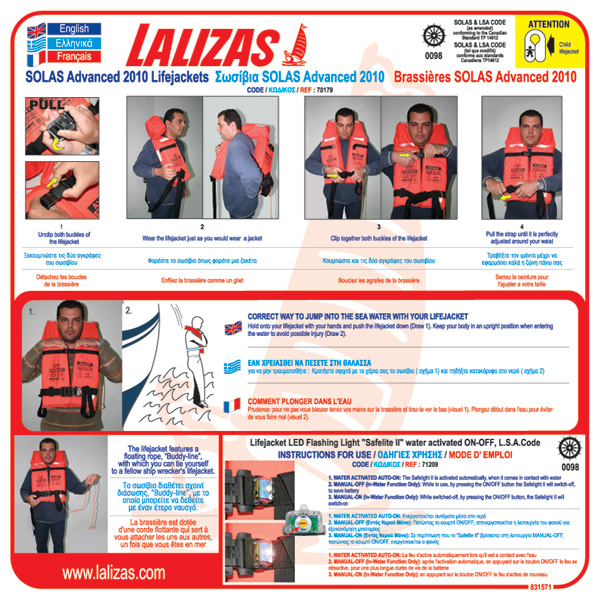 Áo phao cứu hộ Lalizas 70179