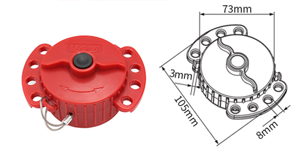 Khóa cáp tự động có thể thu vào LOCKEY CB06 2