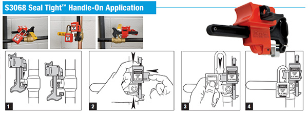 Khóa tay cầm van bi Master Lock S3068