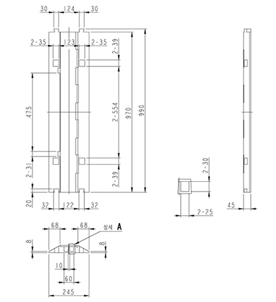 Gờ cao su giảm tốc bảo vệ dây cáp ngầm 2 rãnh HiQ 2CGXB 6