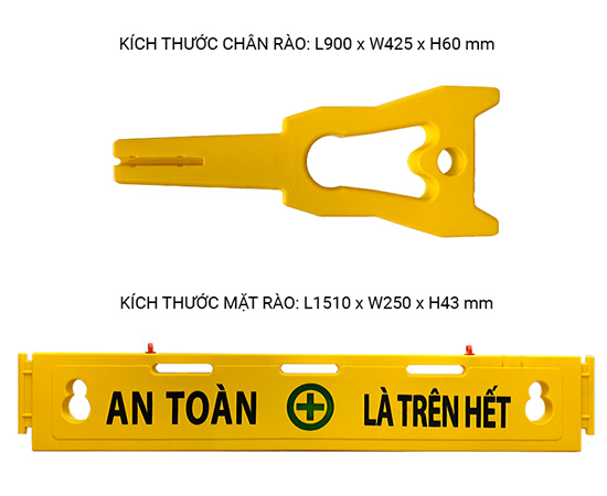 Rào chắn di động bằng nhựa Hi Q FP PE230 2