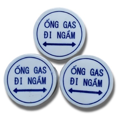 Mốc sứ cảnh báo đường ống gas đi ngầm