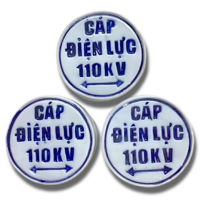 Mốc sứ cảnh báo cáp điện lực 110KV