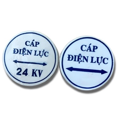 Mốc sứ cảnh báo cáp điện lực 24KV